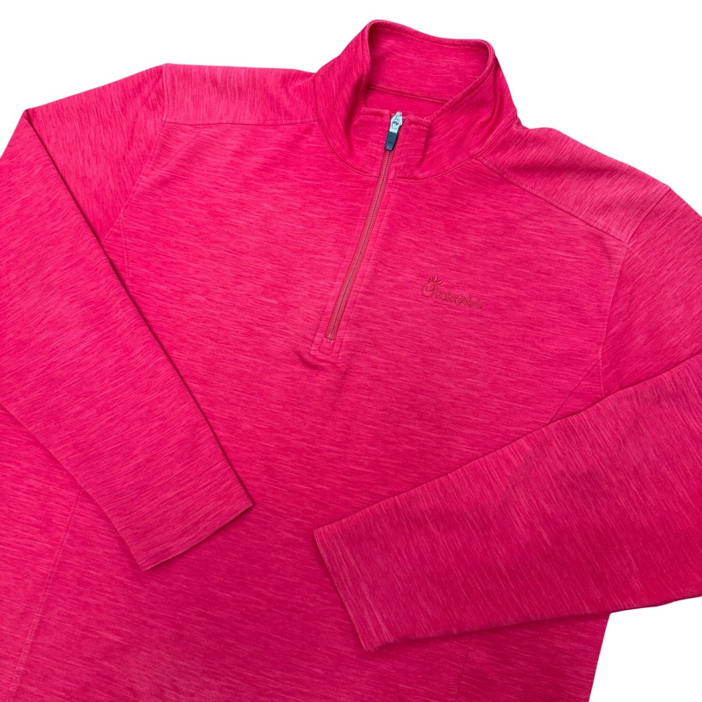 Chick-fil-A Pullover Men Medium Red Quarter Zip Team Style by Oobe Uniform Shirt